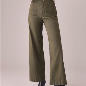 The Colette Full Length Wide-leg Pants by Maeve. Color: Holly Sz: 32